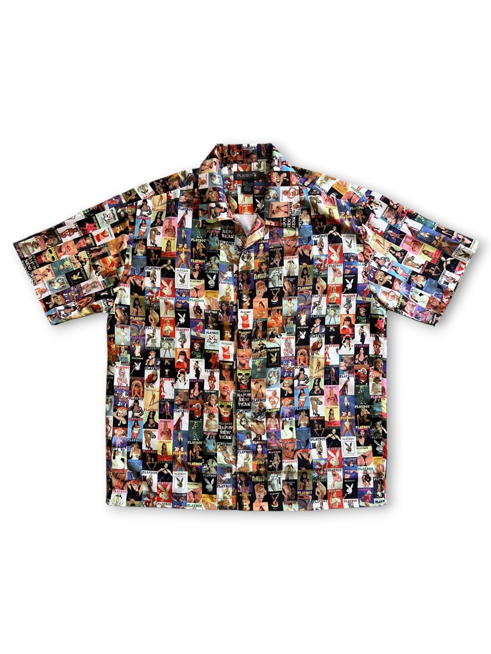 Vintage Playboy Magazine Cover Graphic All Over Print Shirt | Y2K Streetwear - L